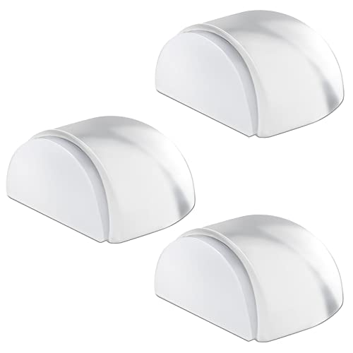 VIDELLY 3 Pieces Door Stopper Transparent Self-Adhesive Door Stopper Floor Wall Buffers Protector Acrylic Shower Door Stopper No Drilling for Home Office Protect Walls and Furniture