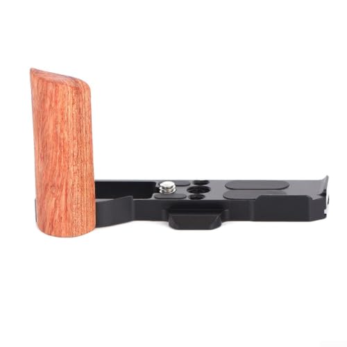 Mango de madera para cámara GR4 que soluciona el agarre y añade placa Arca 2