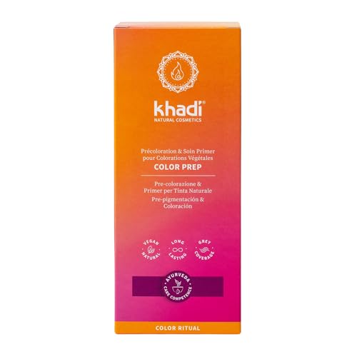 khadi COLOR PREP Pflanzenhaarfarbe - Haarfarbe zur Vorpigmentierung für ein intensives Farbergebnis & Vorbereitung auf die Färbung - 100g