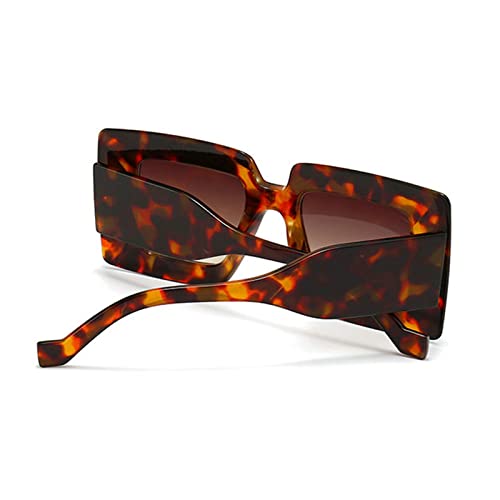 willochra Vintage Oversized Square Frame Sunglasse For Women Luxury Oversized Zebra Print Sun Glasses Men Wide Leg Shades3