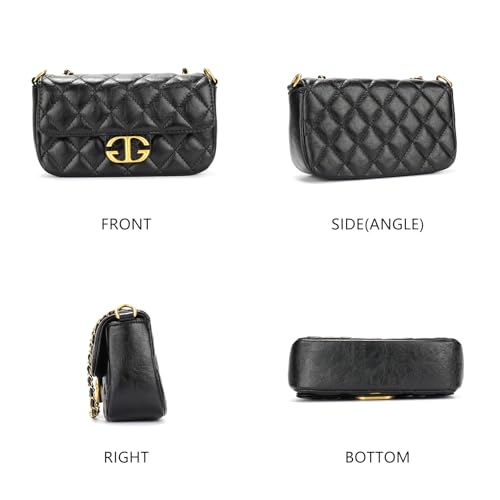 Quilted Crossbody Bags for Women Small Purse Trendy Vegan Leather Shoulder Handbags with Adjustable Shoulder Strap4