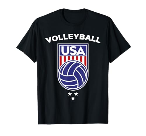 Volleyball Beach USA Flag Volleyball Team Player Girl Boy T-Shirt
