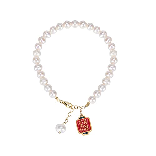 Bracelet perle d'eau douce naturelle 6mm et argent 925 pour femme bijoux fins élégants