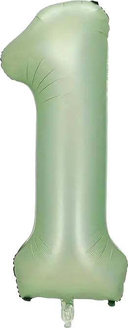 Cream Number 1 Foil Balloon - Large 85cm 33inch Helium or Air Filled - Party Decoration, Birthday, Anniversary, Celebration (2 Pack)