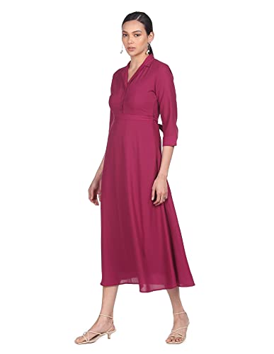 Image of SHFFL Women's Polyester Empire Waist Maxi Dress