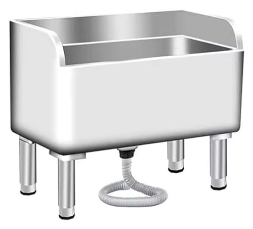 KUOYTT Évier de Sol Commercial, évier de Service en Acier Inoxydable pour buanderie, Cuisine, Restaurant, Garage (60 x 41 x 55 cm)