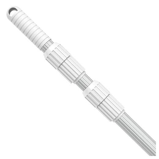 YEECHUN Professional 15 Foot Swimming Pool Pole Telescopic Aluminum Fits Pool Net Skimmer Rake Vacuum Head Brush Cleaning Equipment Heavy Duty,for Skimmer Nets, Vacuum Heads and Brushes