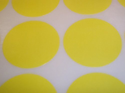 Audioprint Ltd. Pack of 500 Round Stock Control Colour Code Display Dots Stickers Sticky Labels Yellow 13mm