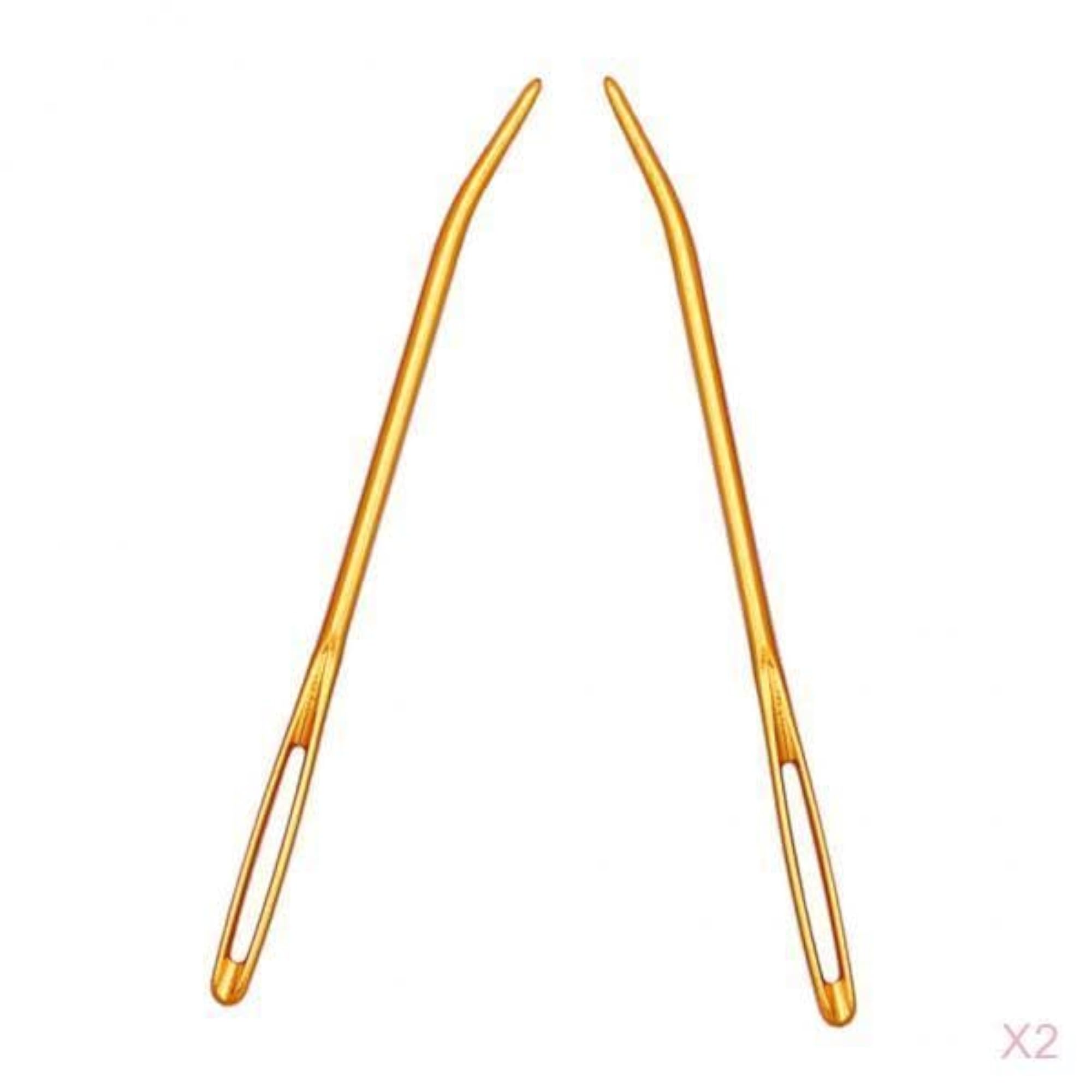 4pcs Aluminium Large-Eye Bent Tip Tapestry Needles