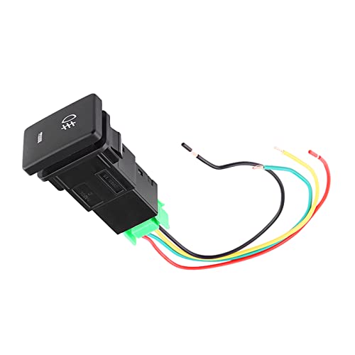 Schalter Nebelschlussleuchte, Nebelschlussleuchte Schalter, Auto-Nebelscheinwerferschalter Ein-Aus-Druckschalter DC 12V 4-Draht-Auto-Nebelscheinwerferschalter Nebelscheinwerfer-Ein-Aus-Taste für