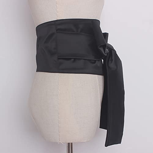 Women Wide Japanese Obi Belt Satin Faux Silk for Kimono Yukata Corset Waistband Girdle4