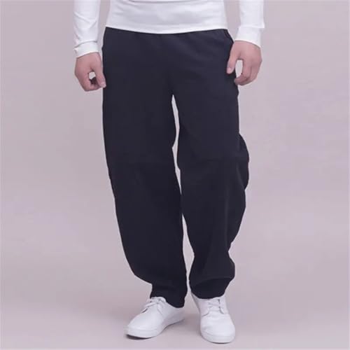 Men's Pants Cotton Linen Loose Korean Long Baggy Harajuku Polyester Wide Trousers3