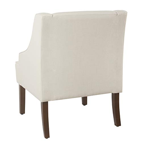 Image of HomePop Classic Swoop Arm Accent Chair - Warm Ivory