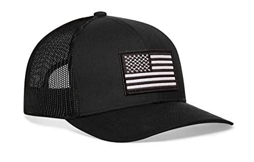 Image of HAKA American Flag Trucker Hat - USA Flag Mesh Snapback Cap for Men, Women & Golf, Patriotic Baseball Dad Hat