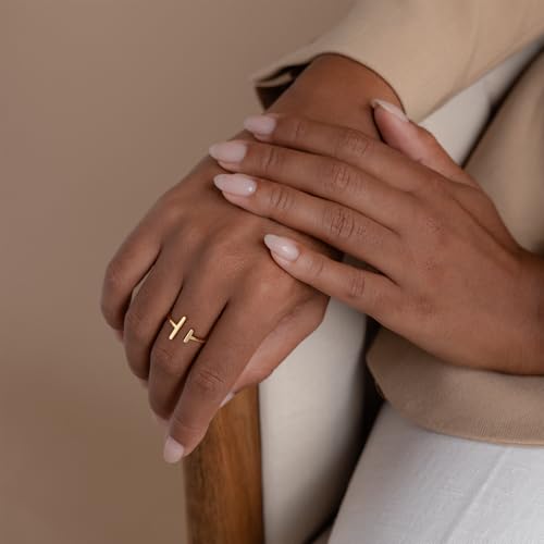 Valloey Rover 14K Gold Plated Dainty CZ Dainty Diamond Stackable Ring Eternity Bands Minimalist Jewelry Gift3