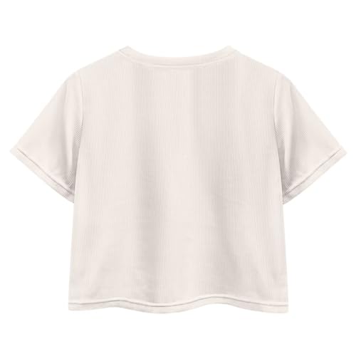 Image of Kids Crop Top Short Sleeve T-Shirts for Girls Size 5-14