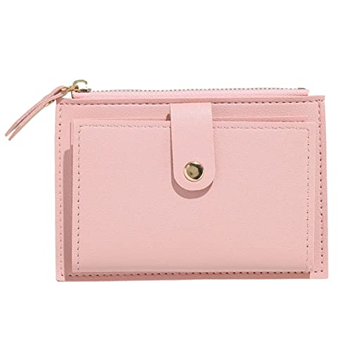 cdar Women Wallet,Leather Pocket Wallet,Coin Purse with ID Window elegant youthful and cute Pink