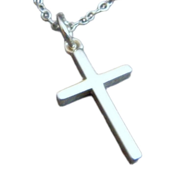 Collier croix en argent sterling 925 minimaliste avec chaine 45 cm LKBEADS