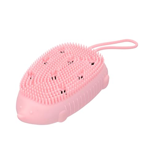 SHERCHPRY 1Pc Silicone Bathing Brush Double Sided Massage Scrubber Tool for Body Cleansing Safe Food Grade Silicone Soft Bristles for Gentle Skin Exfoliation for Adults and Teens