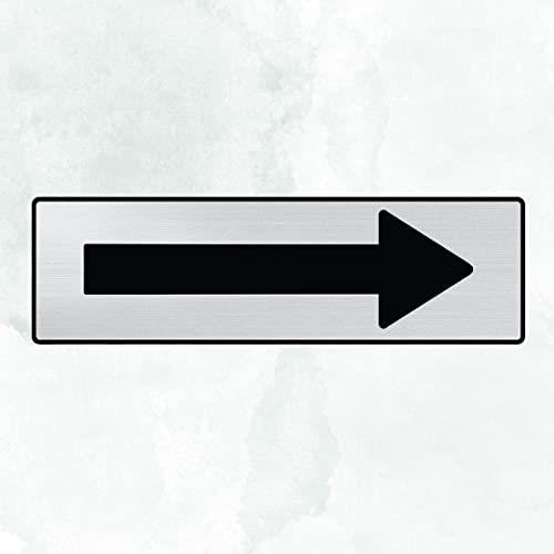 Image of CVANU 1pc Silver Acrylic DIRECTION(Arrow) Self-Adhesive Sign Board for Office /Hospital /Cafe Sign Board c72