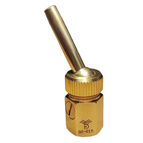 AGUADECORATIVA - Gartenbrunnendüsen 1/2 Zoll, schwenkbare Düsen von 6 mm mit Ventil zur Höhenverstellung (Messing) für Wasserspiel - BF015