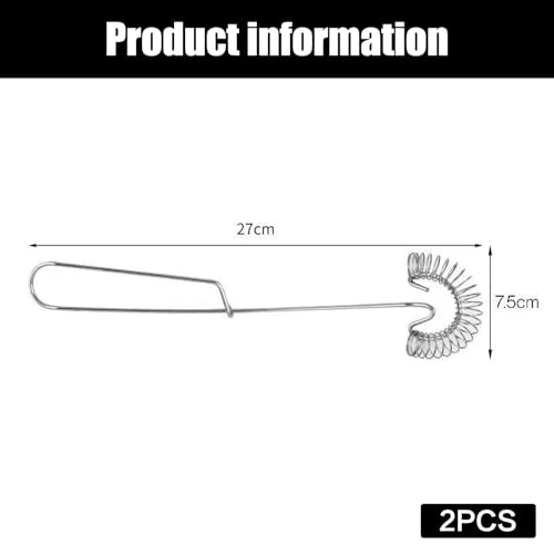 Spiral Whisk Stainless Steel Robust Whisk Sauce Stirrer Milk Mixer Nozzle Foamer Coffee Mixer 2 Pieces - Image 3