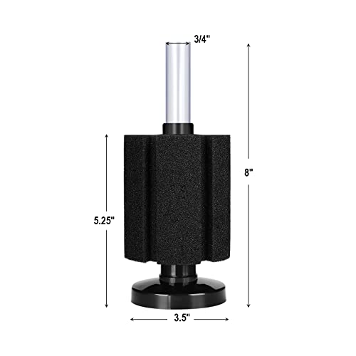 Image of AQUANEAT Aquarium Sponge Filter Breeding Fry Betta Shrimp Nano Fish Tank 4pcs (M Large up to 50Gal)