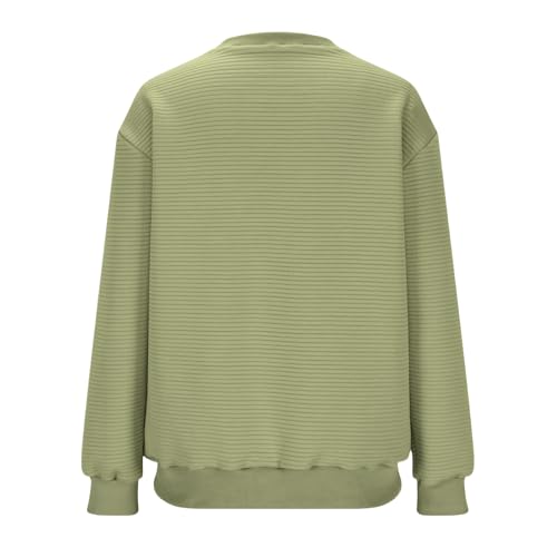 Womens Oversized Sweatshirts Casual Crewneck Long Sleeve Sweatshirts Fall Trendy Basic Solid Pullover Tops2