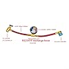 Professional Automotive AC Charging Hose, With Pressure Gauge R1234YF Recharge Kit With Brass Can Opener For Vehicle Air Conditioning #1