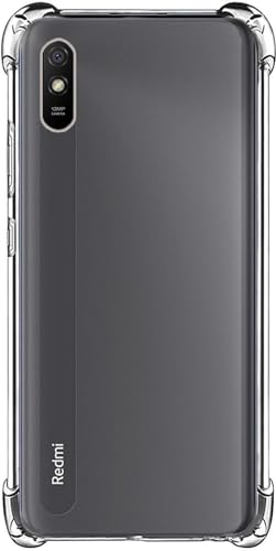 Image of BOXXO Flexible Back Cover for Mi Redmi 9A | Back Cover Transparent Clear Shockproof Case Four Corner Protection | Slim Protective Mobile Phone Cover for Mi Redmi 9A