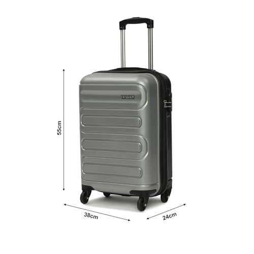 Image of Yayavar Tokyo Textured ABS Hard-Sided Suitcase Bag | Dual Color Trolley with 4 Spinner Wheels, Number Lock, Water Resistant | Luggage Bag for Travel