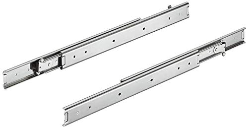 Preisvergleich Produktbild Gedotec Teleskopschiene beidseitig ausziehbar Schubladenschienen Vollauszug 450 mm ACCURIDE 3630 / Tragkraft 45 kg / Überauszug mit Ein-Rastung in Mittelposition / 1 Paar - Kugel-Auszüge seitlich