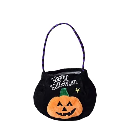 Shinra Tianzheng Sacs Halloween Trick Or Treat, Petits Sacs fourre-Tout Halloween avec poignées, Sacs Cadeaux, Sacs multifonctionnels Non tissés Halloween pour Emballage Cadeaux, 9,8 × 5,1" (A) Cover