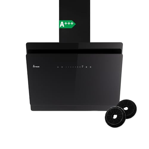 KKT KOLBE A+++ Dunstabzugshaube 60 cm 782 cbm/h | Umluft | Abluft | Kopffrei | Wandhaube | Schräghaube | Schwarz | Glas | Nachlaufautomatik | SensorTouch | LED-Beleuchtung | SOLO6005S
