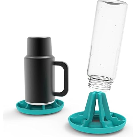 JIUBAR Bottle Drying Rack for Stanley Cup Accessories and Sports Water Bottle -Soft Silicone Material Air Convection Fast Does not Scratch Kitchen Accessories - Fits Caliber 1.65”-5” inches-2 Pack Cover