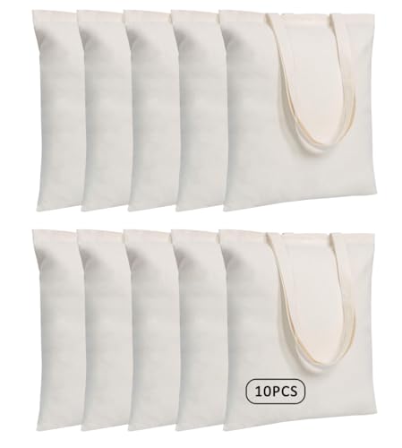 Opiniones de Bolsas de Tela para Dama del mes. 49 AZULDIMEN Paquetes de Bolsas Tote Bag De Manta Cruda 40 X 35 cm,100% Algodon, Bolsa reutilizable de tela y Ecológicas. Bolsas Tote Bag para pintar. (10)