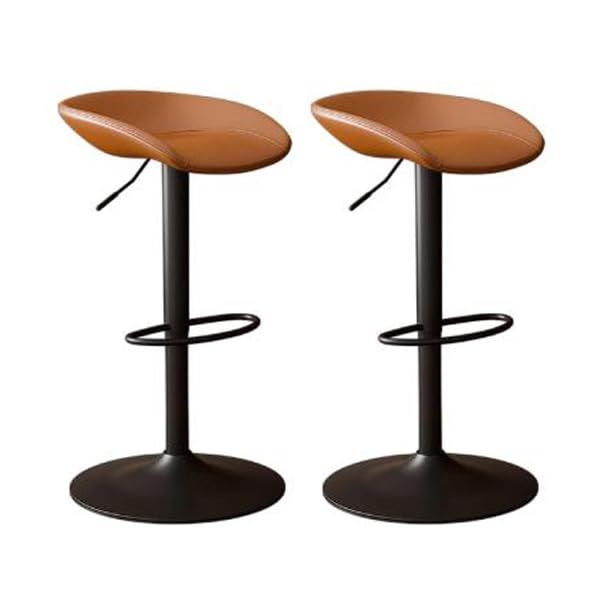 Chaise bar en cuir JATIBOSH idéale pour les repas en salle à manger