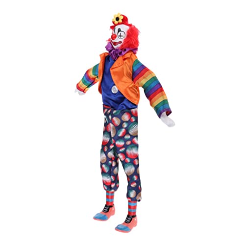 Muñeco payaso porcelana pintado 35cm colorido miniatura 7