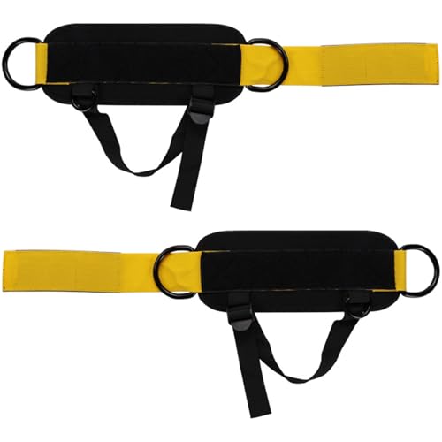 2PCS快適な調整可能な足首ストラップジムフィットネスストラップダブルDリング女性と男性のためのカフスジム