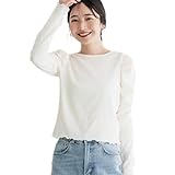 [コカ] クレープシャーリングパフスリーブトップス アイボリー M