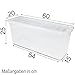 #11 AUFBEWAHRUNGSBOX - für 36 DVDs - Aufbewahrungsbox mit Deckel 1 Stück - 60x20x25cm - transparent klar - stapelbar - Kunststoff Box Stapelkiste Unterbettkommode Büro