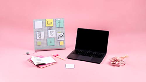 Bravestorming Mover Erase, Stackable And Magnetic Mini Whiteboard On The Palm, 72X72X3Mm, Pack Of 4 (Pen Included) (White), Art Supplies For School And Office Projects And Presentations #TOP2