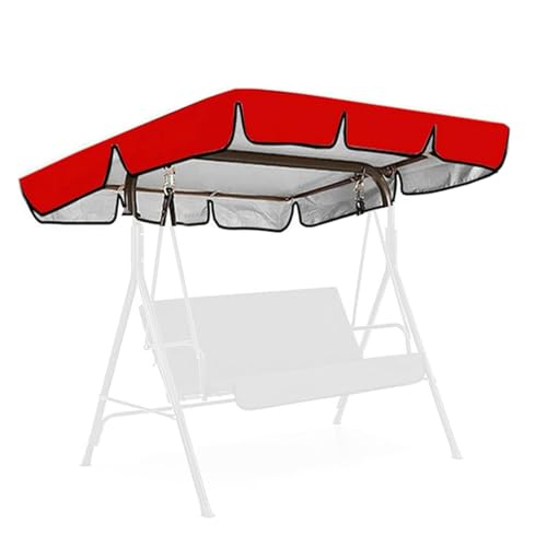 Toldo impermeable de tela Oxford 600D para columpio Hollywood, protección UV y resistente al desgarro, revestimiento plateado, tamaño: 190 x 132 x 15 cm, perfecto para uso en exteriores