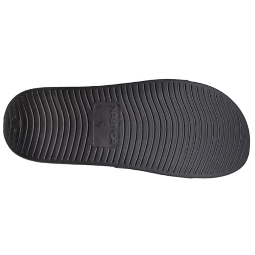 Image of Nautica Men's Open Toe Slide Sandals - Comfortable Indoor & Outdoor Shower Slippers