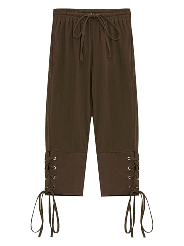 Child Boys Medieval Ankle Banded Pants Viking Pirates Sailor Work Uniform Long Trousers4