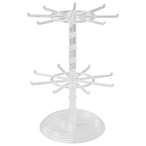 Consejos para Comprar Expositores y envases para bisutería los 10 mejores. 41 Exhibidor de pulseras de 2 niveles, giratorio y con altura ajustable. Incluye 18 ganchos y una base estable para aretes, llaveros pulseras.