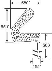 WEATHERSTRIP D 17' BRN