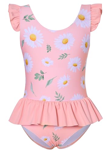 Image of Toddler Girls One Piece Ruffle Swimsuit Mermaid Bathing Suit 2-7Y