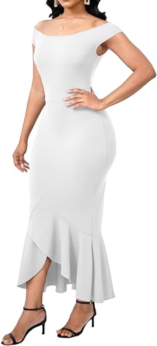 Image of SxClub Elegant Dress for Women Sexy 3 /4 Sleeve Business Knee Length Dresses Fishtail Zipper Belt