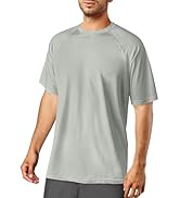 Rash Guard for Men UPF 50+ UV Sun Protection Swim Shirts Short Sleeve Quick Dry Lightweight Fishi...